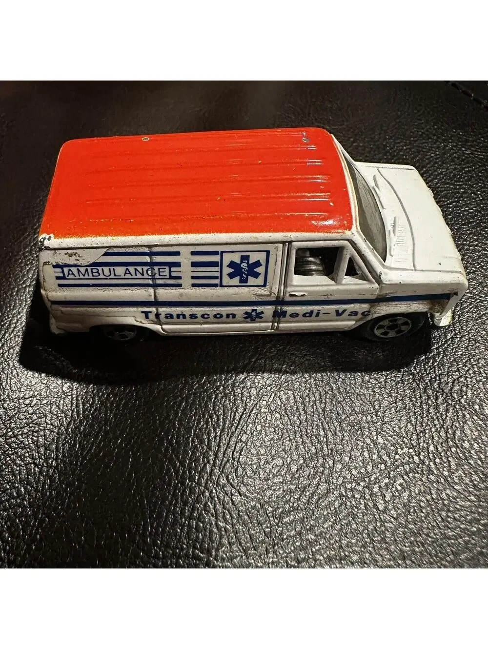 Vintage Ertl Cannonball Run 1981 Ford Van Ambulance Transcon Medi-Vac Rare Old +